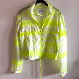 Guess Yellow White Windbreaker Jacket | Women’s Medium | Retro Sporty Layer